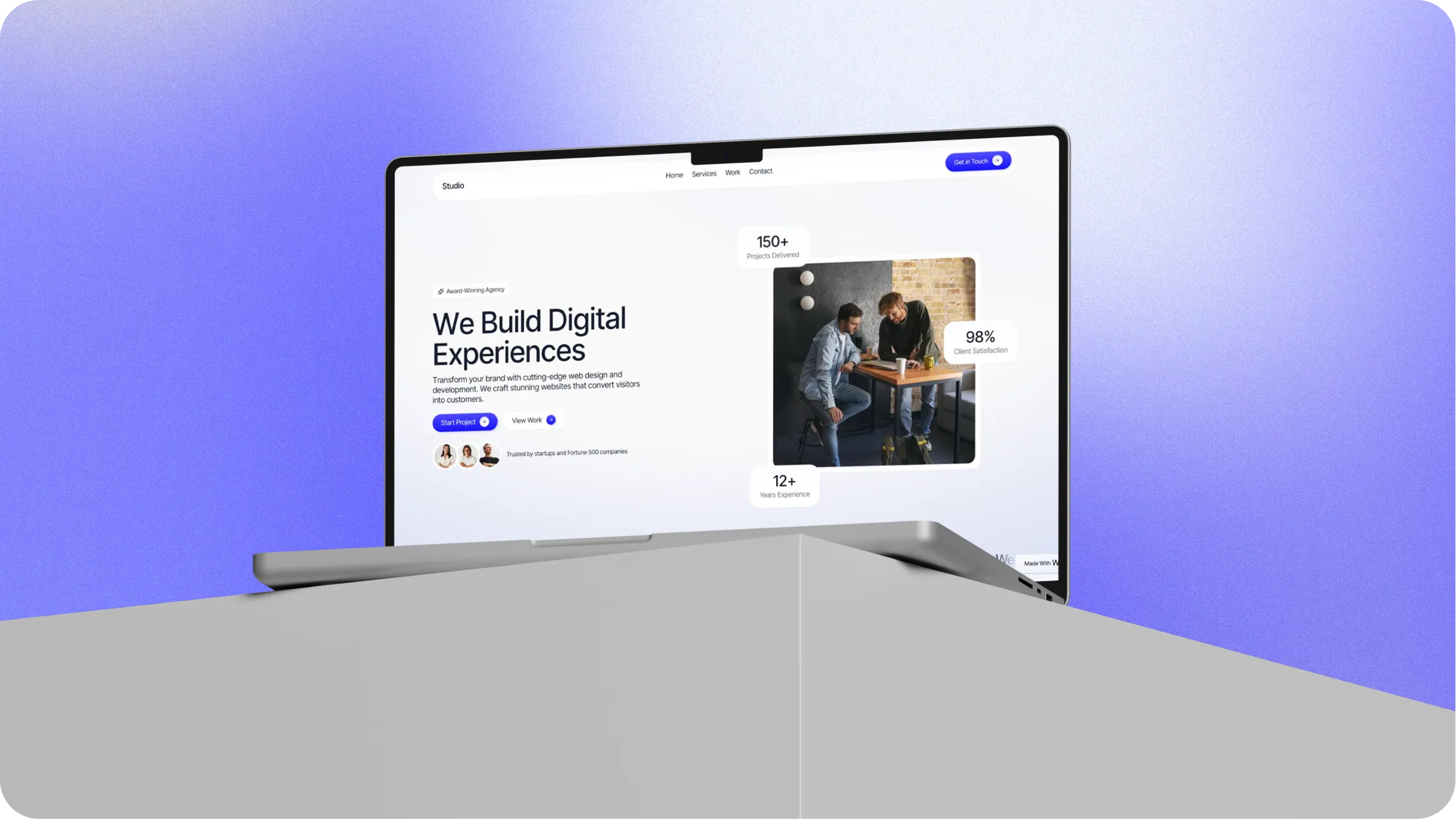 SaaS dashboard mockup